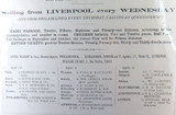 RARE Large c1878 Advert. AMERICAN LINE Steamship Company of Philadelphia