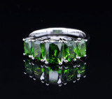 Vintage Chrome Diopside 9ct White Gold Ring Size O Val $2190