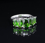 Vintage Chrome Diopside 9ct White Gold Ring Size O Val $2190
