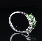 Vintage Chrome Diopside 9ct White Gold Ring Size O Val $2190