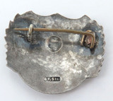 Large Vintage Sterling Silver Badge / West End Lawn Bowls Club, Auckland, N.Z