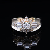 Vintage 14ct Yellow Gold 1.07ct Diamond Cocktail Ring Size P1/2 Val $5765
