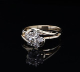 Vintage 18ct Gold 0.35ct Cognac Diamond Cluster Ring Size O1/2 Val $3300