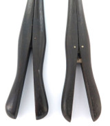 2 Antique Wooden Glove Stretchers. One is Ebony.