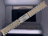Vintage 1950s Omega Beads of Rice Steel & 1/10 14k Gold 17mm Bracelet