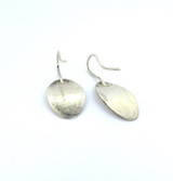 Handmade Sterling Silver Oval Shaped Earrings 4.6g