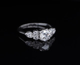 Vintage Handmade 1.14cttw Diamond Set Platinum Ring Size O Val $12750