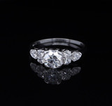 Vintage Handmade 1.14cttw Diamond Set Platinum Ring Size O Val $12750