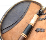 Vintage Quality Leather Travelling Sewing Kit Zippable Pouch.