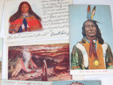 Superb Lot of 19 x 1907 - 1908 Native American Indians Colour Postcards