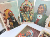 Superb Lot of 19 x 1907 - 1908 Native American Indians Colour Postcards