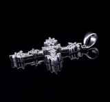 Stunning 10ct White Gold 0.40ct Diamond Set Cross Val $2350