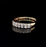 Vintage G-H Si Diamond Set 14ct Yellow Gold Ring Size O Val $1490