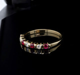 Vintage Ruby & Diamond 18ct Gold Dress Ring Size P Val $2640