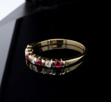 Vintage Ruby & Diamond 18ct Gold Dress Ring Size P Val $2640