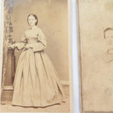 3 x c1860s USA American Studio Carte de Visite Photos All with Washington Stamps