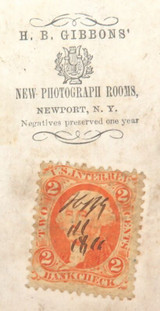 3 x c1860s USA American Studio Carte de Visite Photos All with Washington Stamps