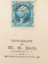 3 x c1860s USA American Studio Carte de Visite Photos All with Washington Stamps