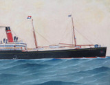 1911 Large Maritime Watercolour & Gouache on Board "SS Norseman" by W Pearson.