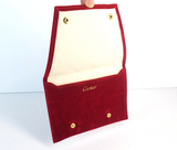 Cartier Red Felt Gift Pouch with Retail Gift Bag