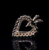 A Classic 1.00ct Cognac Diamond 10ct Yellow Gold Heart Shape Pendant Val $2470