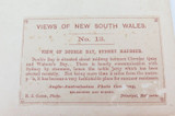 Rare c1870s N J Caire “Views of New South Wales” Photo. View of Double Bay.
