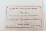 Rare c1870s N J Caire “Views of New South Wales” Photo. View of Sydney.