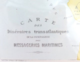 Superb Lot 7 1875 French Produced Colour Lithographs Maritime / Shipping Routes.