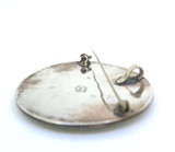 Stunning Sterling Silver Azurite Inlaid Aztec Style Mexican Brooch/Pendant 20.9g