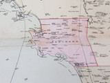 RARE c1886 Very Large John Sands Map South Australia Coast & Interior.