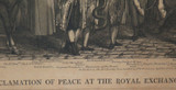 c1802 Large Aquatint Etching “Proclamation of Peace. London, April 29, 1802.”