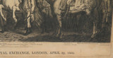 c1802 Large Aquatint Etching “Proclamation of Peace. London, April 29, 1802.”