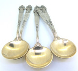 Antique 'Georgian Pattern by Towle' Sterling Silver Ice Cream Spoon Set of 5 89g