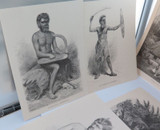 1880s Large Job Lot 35 x Engravings. Aborigines, Maori, South Sea Islanders etc