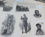 1880s Large Job Lot 35 x Engravings. Aborigines, Maori, South Sea Islanders etc