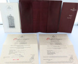 Vintage Patek Philipe Ephemera. Wallet, 1997 Price Book, 1986 Booklet, 2 Certs.