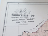 RARE c1886 10 x Very Large “County” Maps of NSW Districts by John Sands.