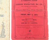 1899 & 1904 NSW Masonic Installation Ceremony Pamphlets. Same Person. G P Clarke