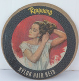 Rare c1950s / 1960s Raywarp Nylon Hair Nets Display Unit with Hair Nets.