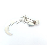 Pretty Sterling Silver Guatemalan Quetzal Bird Brooch with Gold Wing 3.1g