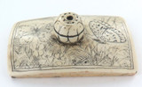 Resin Faux Replica Scrimshaw Trinket Box.