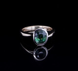 Vintage Australian Green Sapphire Handmade 9ct Gold Dress Ring Size I Val $2400