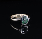 Vintage Australian Green Sapphire Handmade 9ct Gold Dress Ring Size I Val $2400