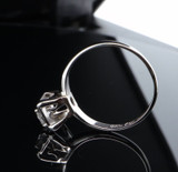 Vintage Handmade 0.49ct Old Cut Diamond 14ct White Gold Ring Size M Val $4510