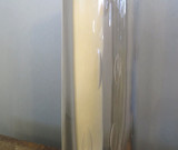 Tall Vintage Seguso Vetri d’Arte Murano Art Glass Heavy Set Vase, Cream & Grey
