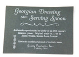 Near Mint / Huge Georgian Style Silverplate Serving Spoon by Gerity Original Box