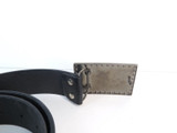 Dolce & Gabbana Belt with Rhinestone Embellishments on Black Leather Belt in Box