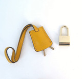 Gucci Leather Yellow Key Holder, Keys & Cadena Padlock