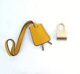 Gucci Leather Yellow Key Holder, Keys & Cadena Padlock