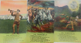 10 x WW1 Related Bamforth & Co Colour Postcards. 9 are Unused.